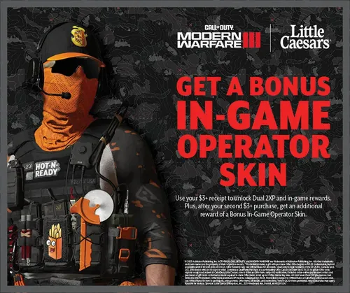 小凯撒披萨与使命召唤：现代战争3合作推广