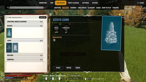 夜莺游戏中的庄园火炬，显示建筑结构