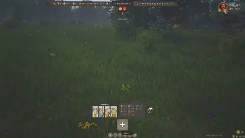 Manor Lords 游戏截图，展示城堡与兵营的景观