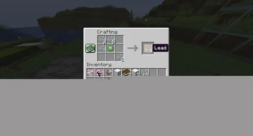 Minecraft制作牵引绳的示意图