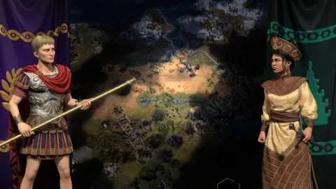 文明VII游戏截图，展示策略布局与特色奇观