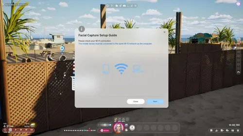 InZoi面部捕捉设置界面