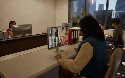 InZoi游戏截图，角色在城市中生活