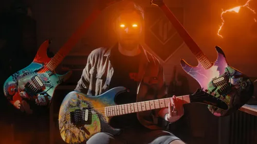 《毁灭战士：黑暗时代》联名定制吉他，三款不同设计，炫彩夺目