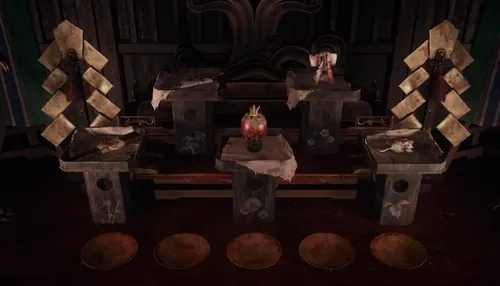 《寂静岭F》游戏截图，展示阴森的游戏场景