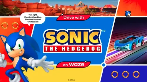索尼克在Waze导航中的形象