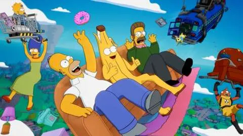 辛普森一家主题角色以及《堡垒之夜》新季节预告图